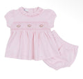 Girls Tiny Tailgater Smocked Ruffle Diaper Cover Set