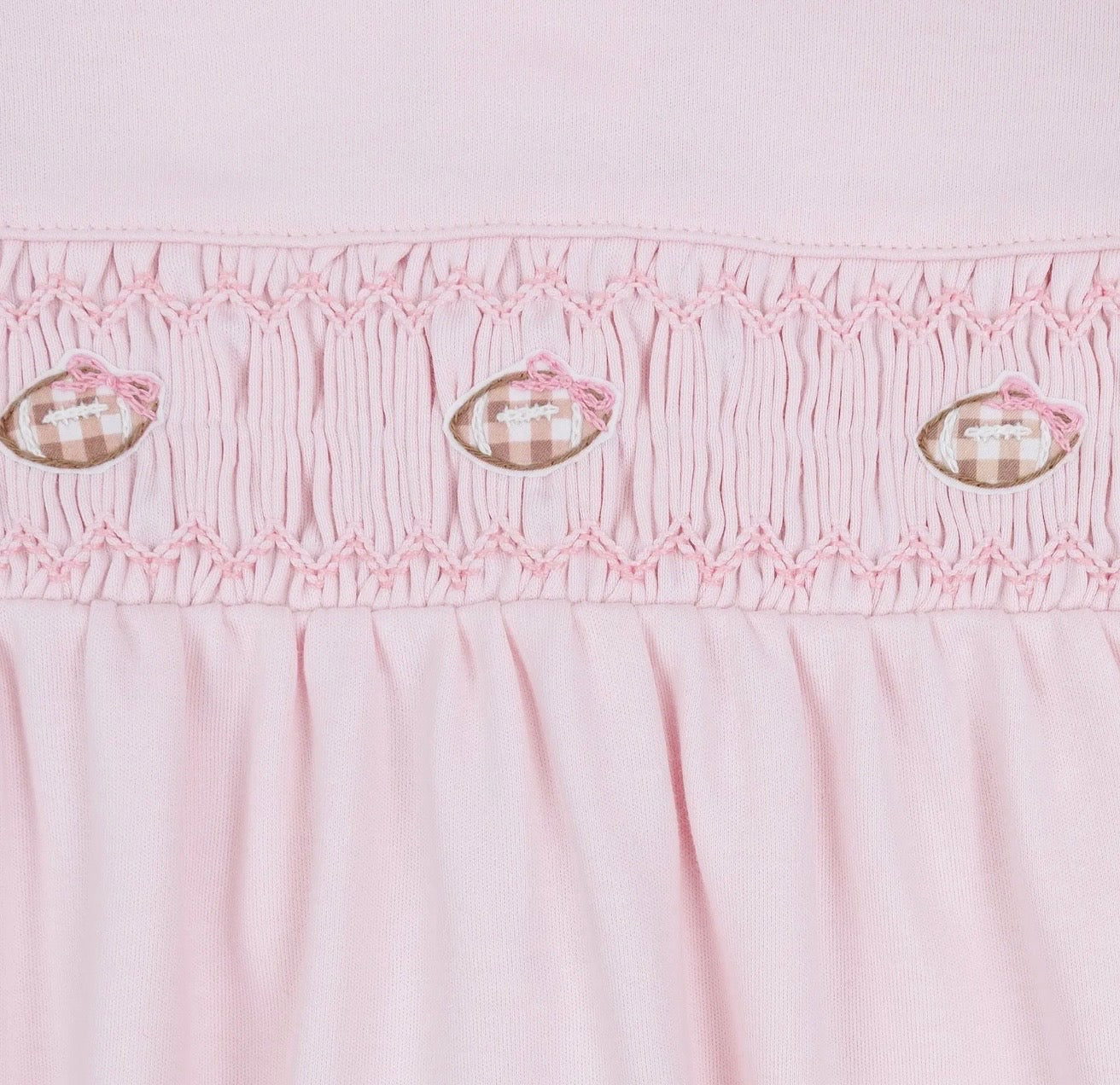 Girls Tiny Tailgater Smocked Ruffle Diaper Cover Set