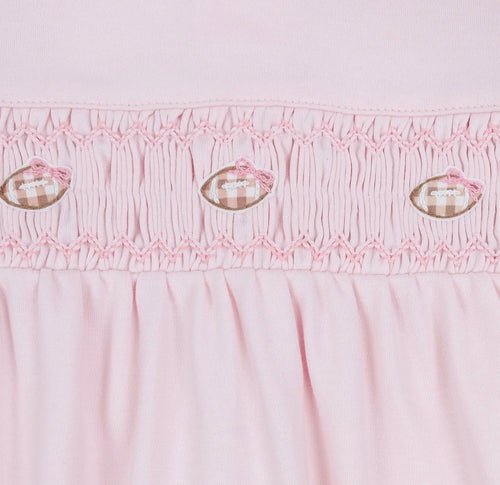 Girls Tiny Tailgater Smocked Ruffle Diaper Cover Set