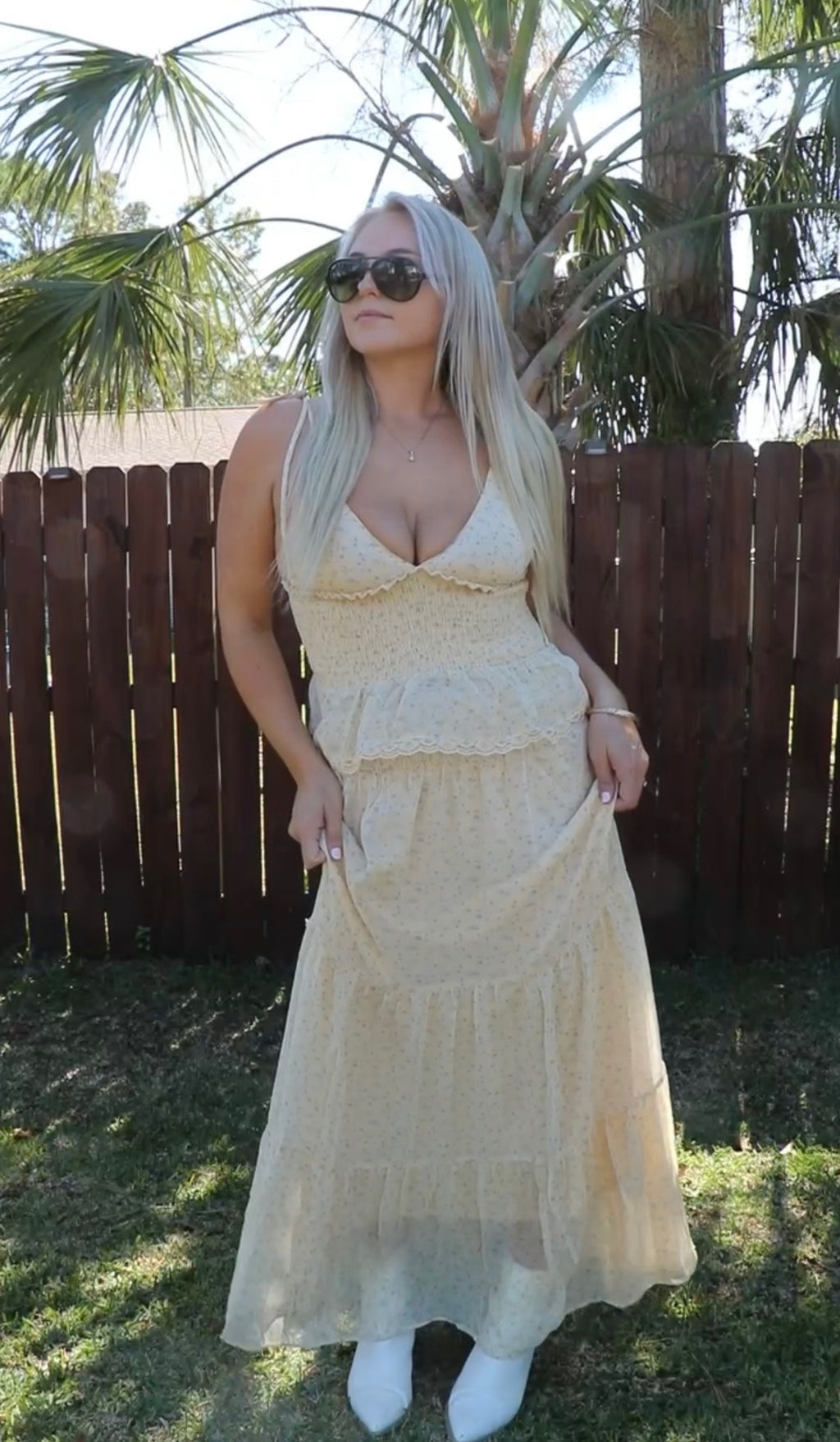 Sleeveless Smocked Tank & Maxi Skirt Set