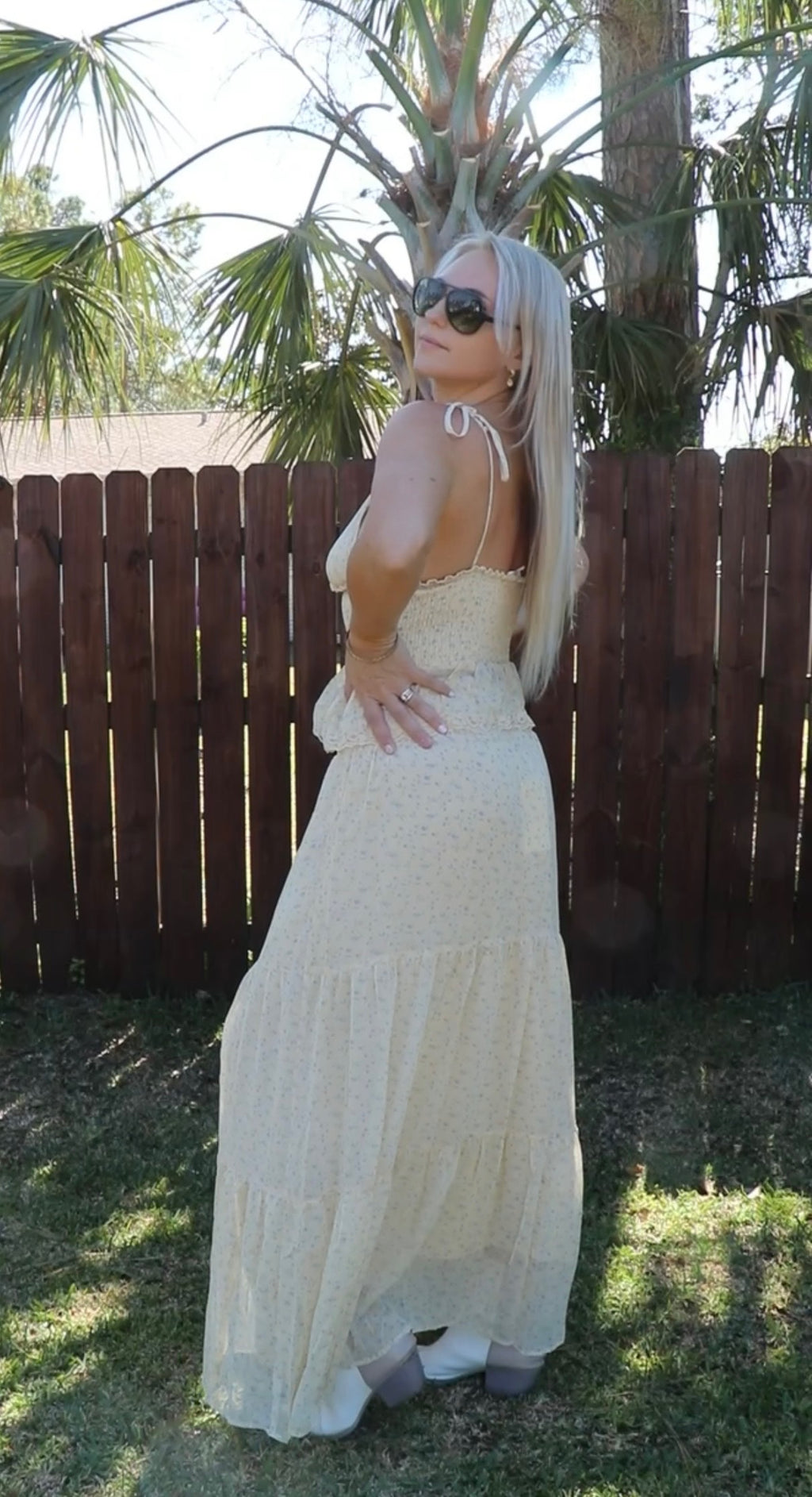 Sleeveless Smocked Tank & Maxi Skirt Set