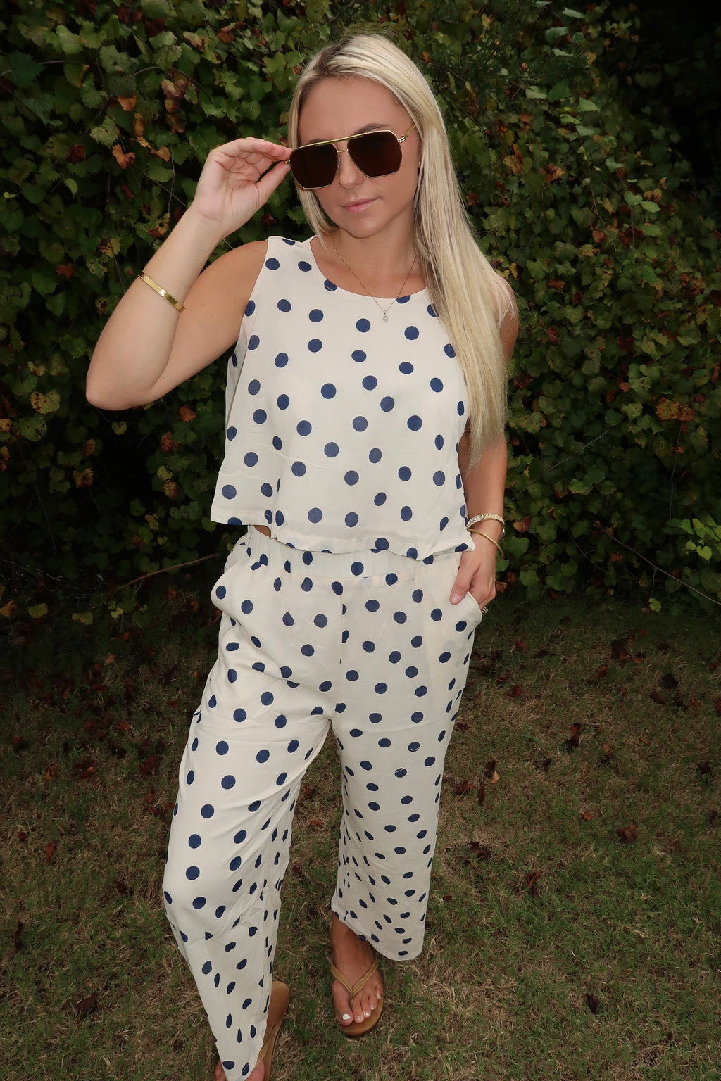 Sea Breeze Polka Dot Set