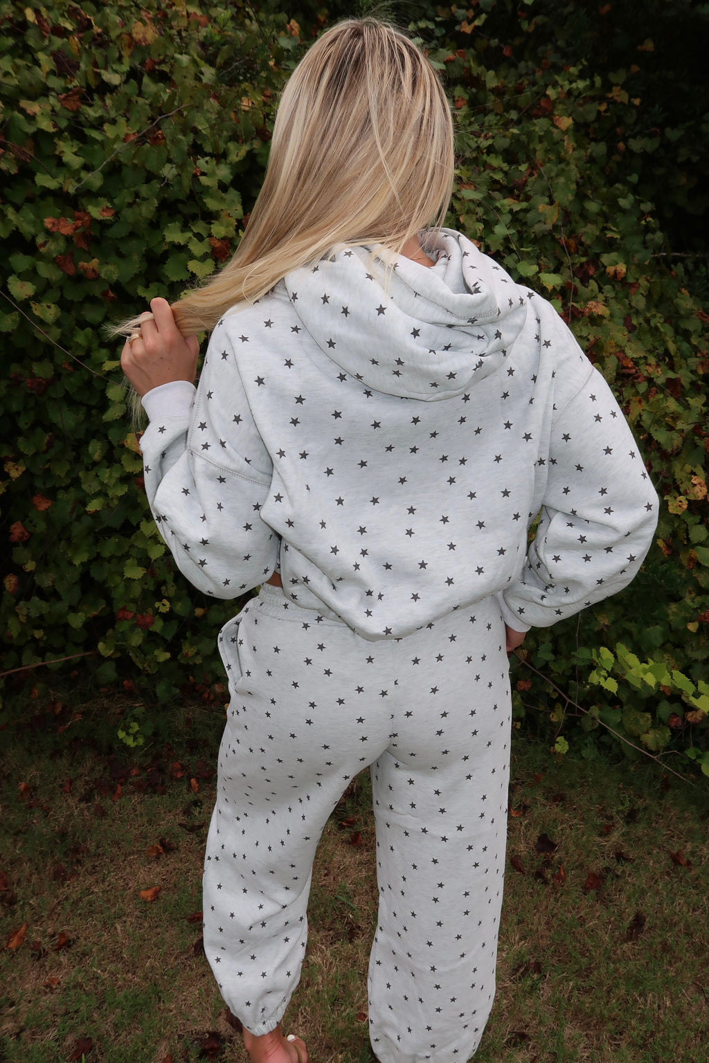 Star Printed Hoodie & Jogger Set